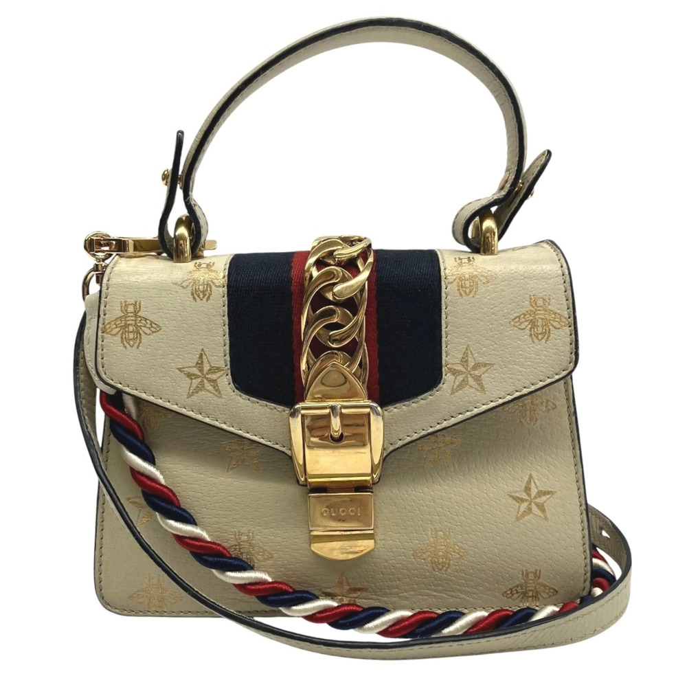 Gucci Bee & Star Shoulder Bag Sylvie Leather 470270